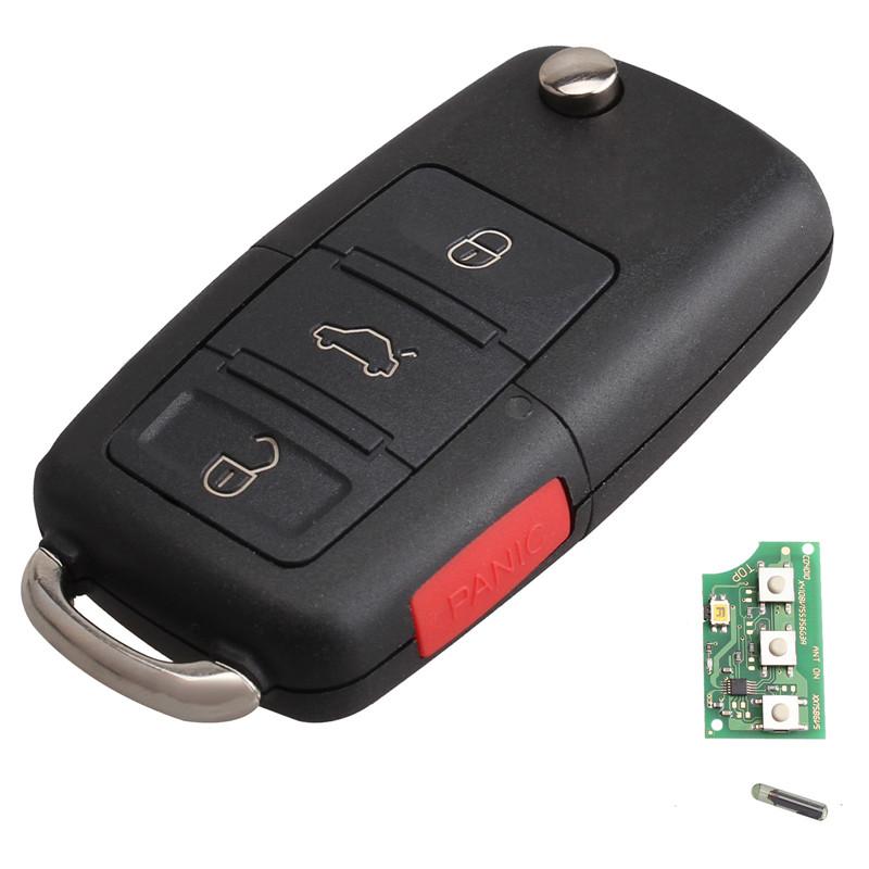315Mhz 3 Buttons Car Key Fob Replacement Remote Transmitter Clicker Alarm W/ Key HLO1J0959753DC HLO1J0959753AM Fit for VWGood Product