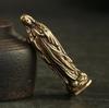 Vintage Blessed Virgin Mary Figurines Statue Small Ornaments Brass Holy Mother Religion Faith Buddha Home Decor