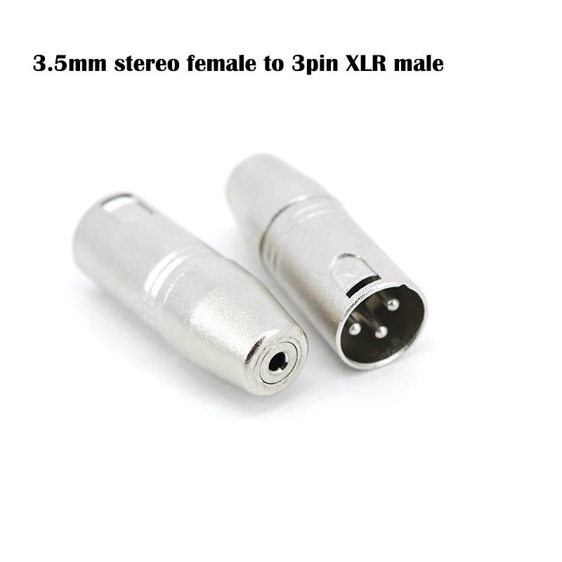 XLR 3 Pin Male female to 3.5mm Female Jack to XLR Audio Adapter For Microphone Speakers Sound Consoles Amplifier XLR Connector