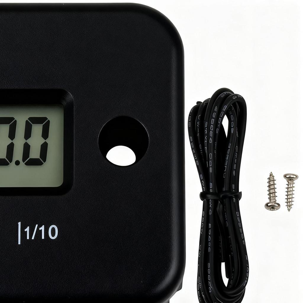 Engine Hour Meter LCD Waterproof Motorcycle Accessories High Voltage Generator Hour Counter For Lawn Mower Snowmobile Marine