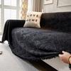 Black Sofa Cover Modern Chenille Thickened Sofa Towel Sofa Cover Sofa Cushion Cloth