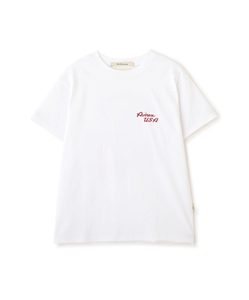 AVIREX PINUP GIRL Size T-SHIRT, Women's, M, 030, White, 783-5235604