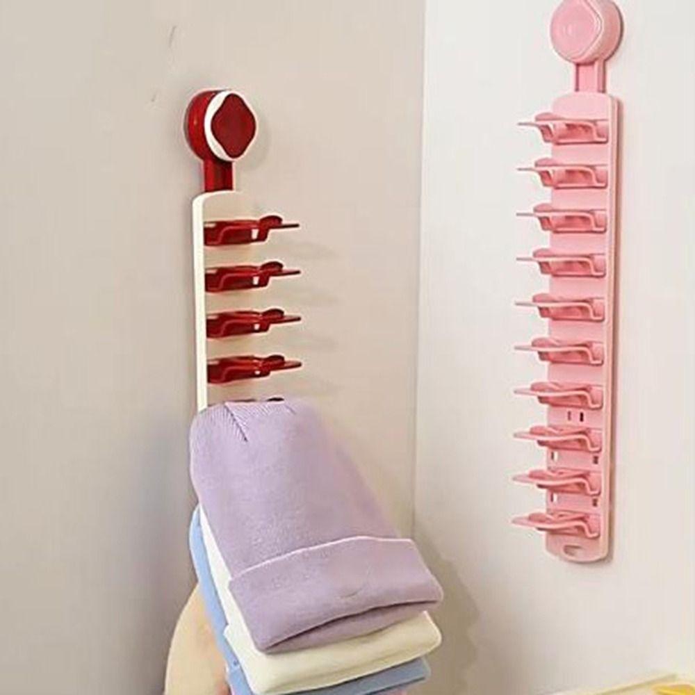 Built-In Spring Clips Multi-layer Hat Rack Large Capacity Hat Storage Clips Door Back