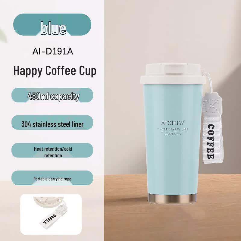 Aiqiwu Large Capacity Insulated Coffee & Water Bottle with Straw