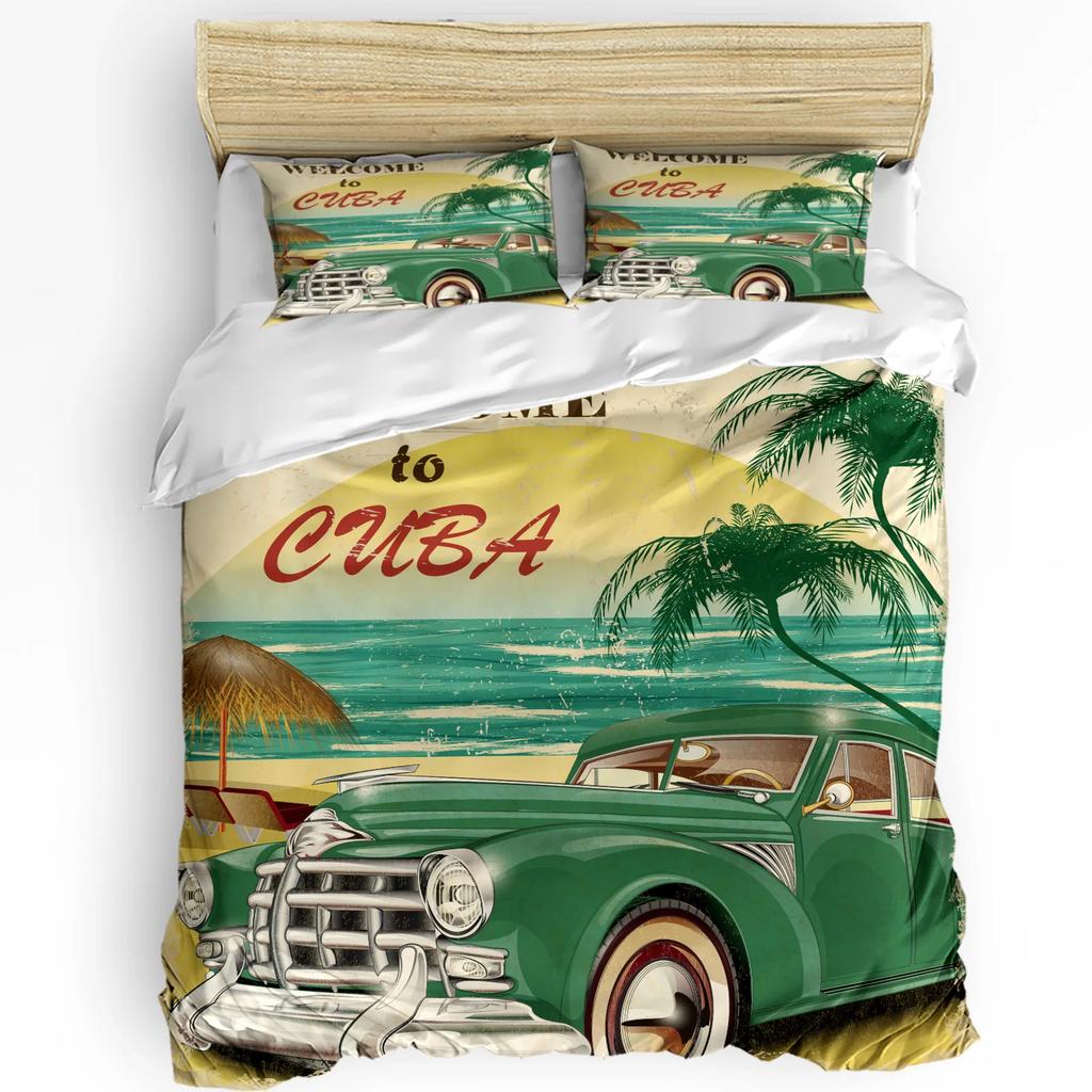 Brown Arabian Flowers Retro Duvet Cover Bed Bedding Set Home Textile Quilt Cover Pillowcases Bedroom Double Bedding Set No Sheet