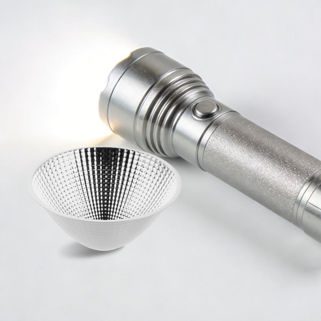 LED Light Reflector Cup Aluminum Spotlight Flashlight Replacement Reflector Cup Lampshade Part for Indoor Precision Lighting