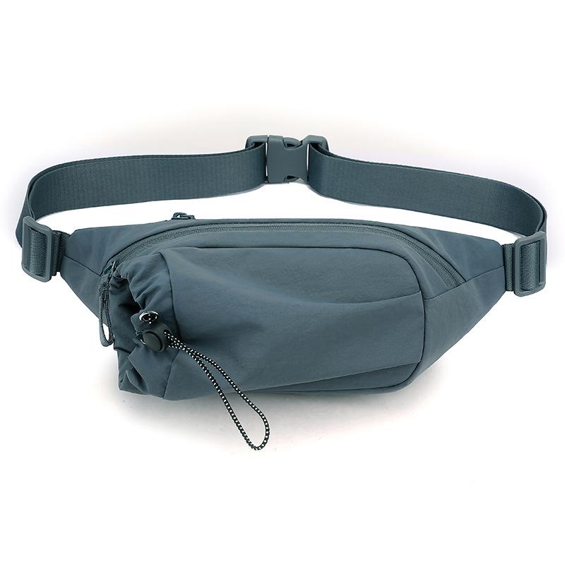 Men's Outdoor Waist Bag Water Kettle Bag Solid Color Mobile Phone Bag Chest Bag Crossbody Bag