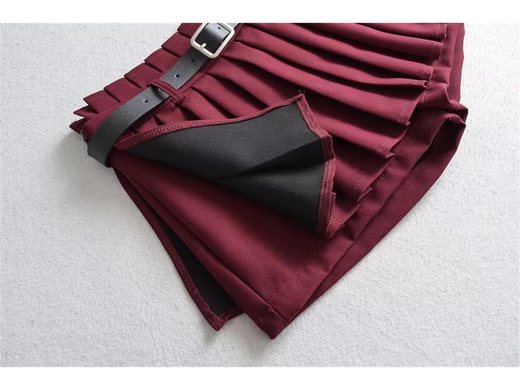Women's High-Waisted Pleated Slimming Skirt - Spring/Autumn, Anti-Exposure, Age-Reducing, Hot Girl Style