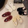 New Women's Fashion Hundred Mary Jenny Fluffy Slippers Wool Lined Warm Soft Bottom Outdoor Winter Cotton Shoes