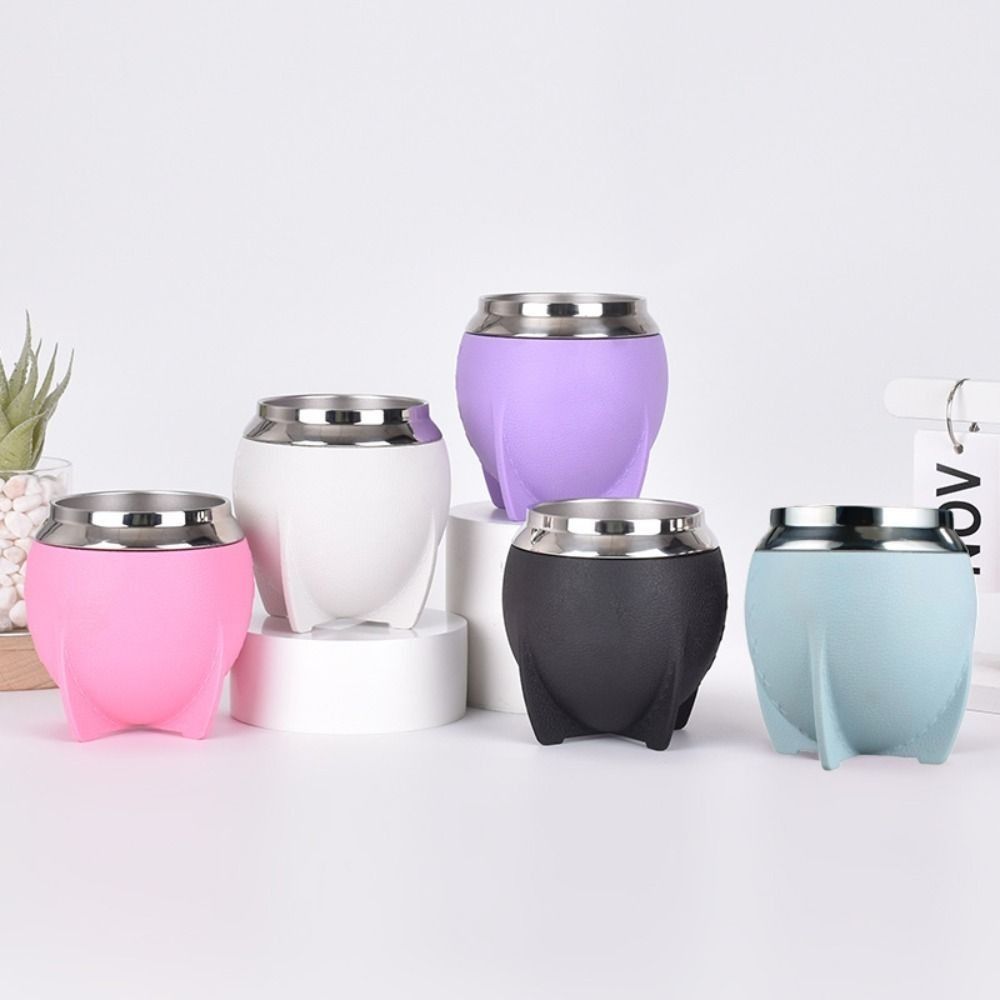 Double Wall Yerba Mate Cup Stainless Steel Vacuum Mug Beverage Cup Rocket Coffee Cup  Brazil