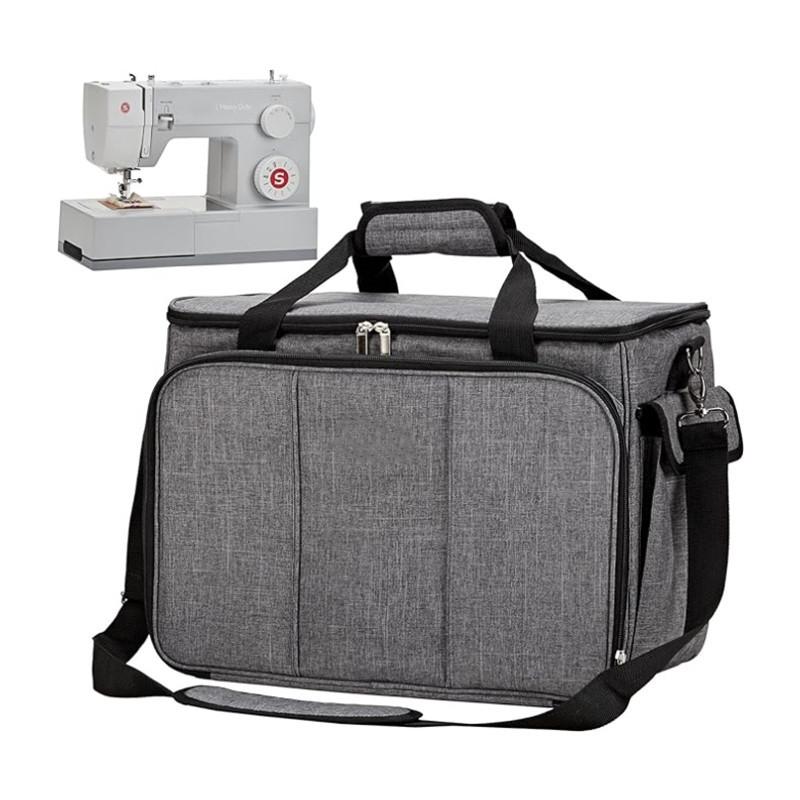 Universal Sewing Machine Carrying Case, Multi-Pocket Storage Bag With Shoulder Strap, Portable Tote For Standard Sewing Machines & Accessories