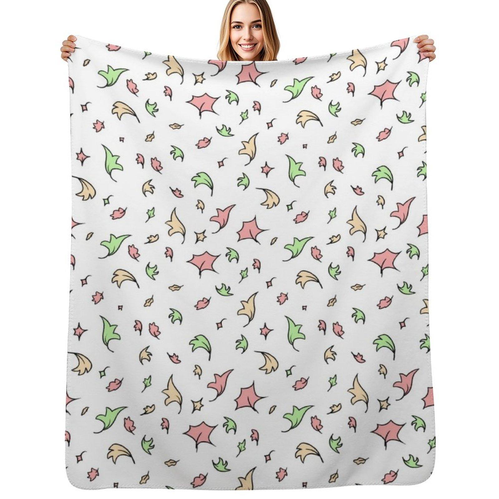 Creative Homewares Unisex White Heartstopper Leaves Throw Blanket Year Round Soft Comfortable Blanket For Home