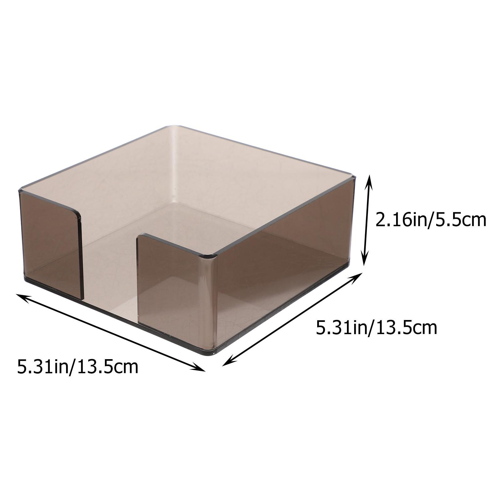 

Acrylic Tissue Box Square Napkin Case Practical Multi-Function Napkin Storage Household Dining Room Office Decor коричневий