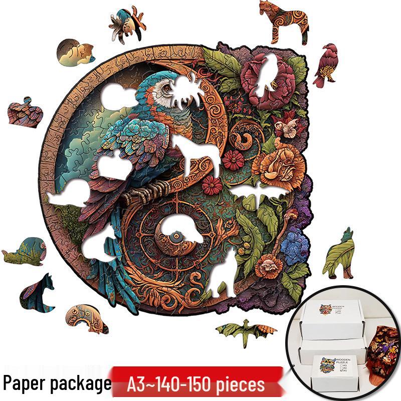 Irregular Animal Dog Penguin Wooden Puzzle in Stock