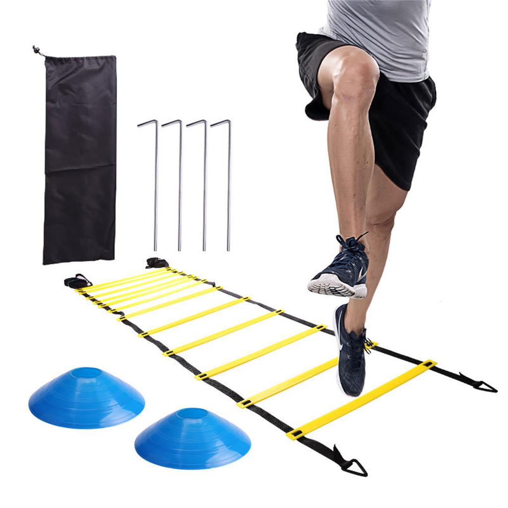 Agility Speed Ladder Soccer Ball Football Flexibility Training Ladder and Carry Bag for Kids Adults Sports Equipment Set