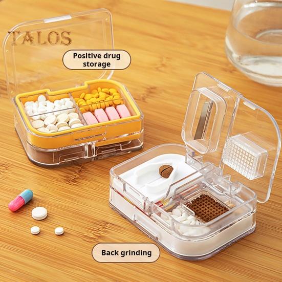3-in-1-Pillenteiler, Aufbewahrungsbox für Tabletten, feuchtigkeitsbeständig, tragbare Größe, transparent, multifunktionale Pillentragetasche