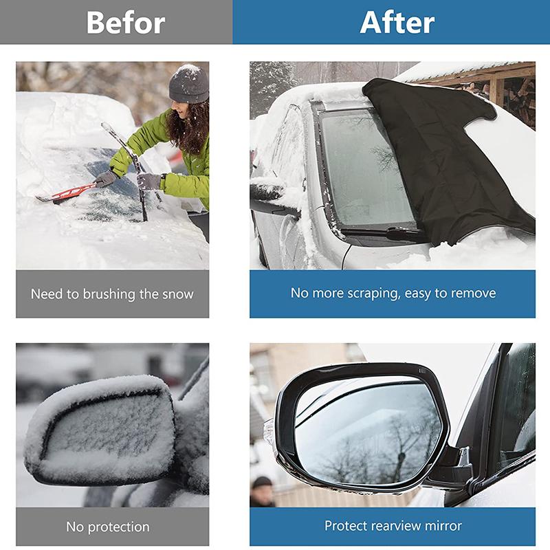 Car Windshield Cover Front Windscreen Snow Ice Shield Cover Sunshade Waterproof Protector Cover Universal Car Sun Frost Cover