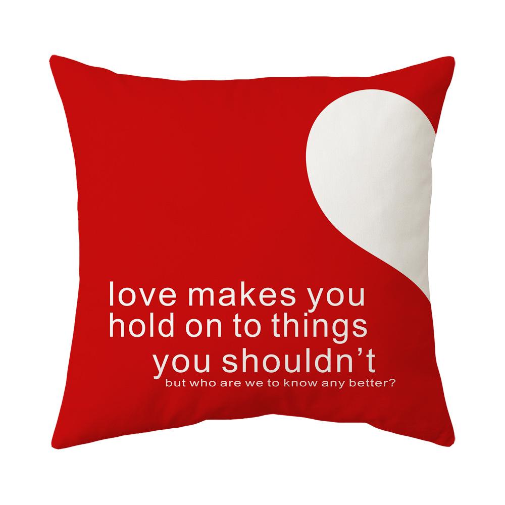 Valentine's Day Pillow New Sofa Cushion Bedside Backrest Plush Pillow Cover Shopee