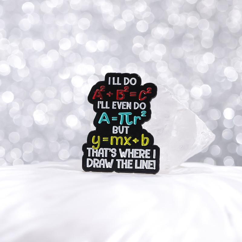 Alloy Stylish Letter Pins Featuring Cartoon English Quotes For Trendy Fashion Accessories