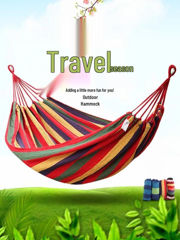 Anti-Rollover Double Hammock for Outdoor Camping and Bedroom Use