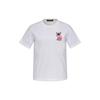Solid Color Cartoon Dog Print Short Sleeve Drop Shoulder T-Shirt Women Tops White MFTCAMM04WT0