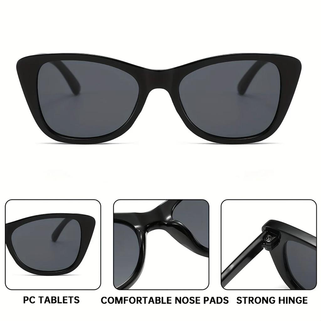 2PCS Cat Eye Retro Sunglasses Female Brand Designer Fashion Gradient Sunglasses Female Retro Sunglasses Outdoor Sunshade