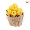 1:12 Mini Simulation Artificial Fruits Vegetables Doll House Furniture Decor Bamboo Basket Miniature Accessory For Children Kids