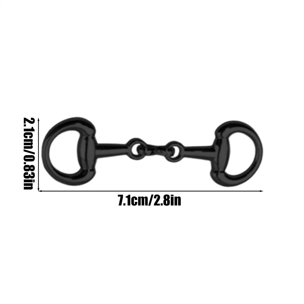1PC Double D-Ring Snaffle Bit Alloy Equestrian Connecting Clasp D-Ring Snaffle Bit Connectors for Shoes Decoration Loafers Purse