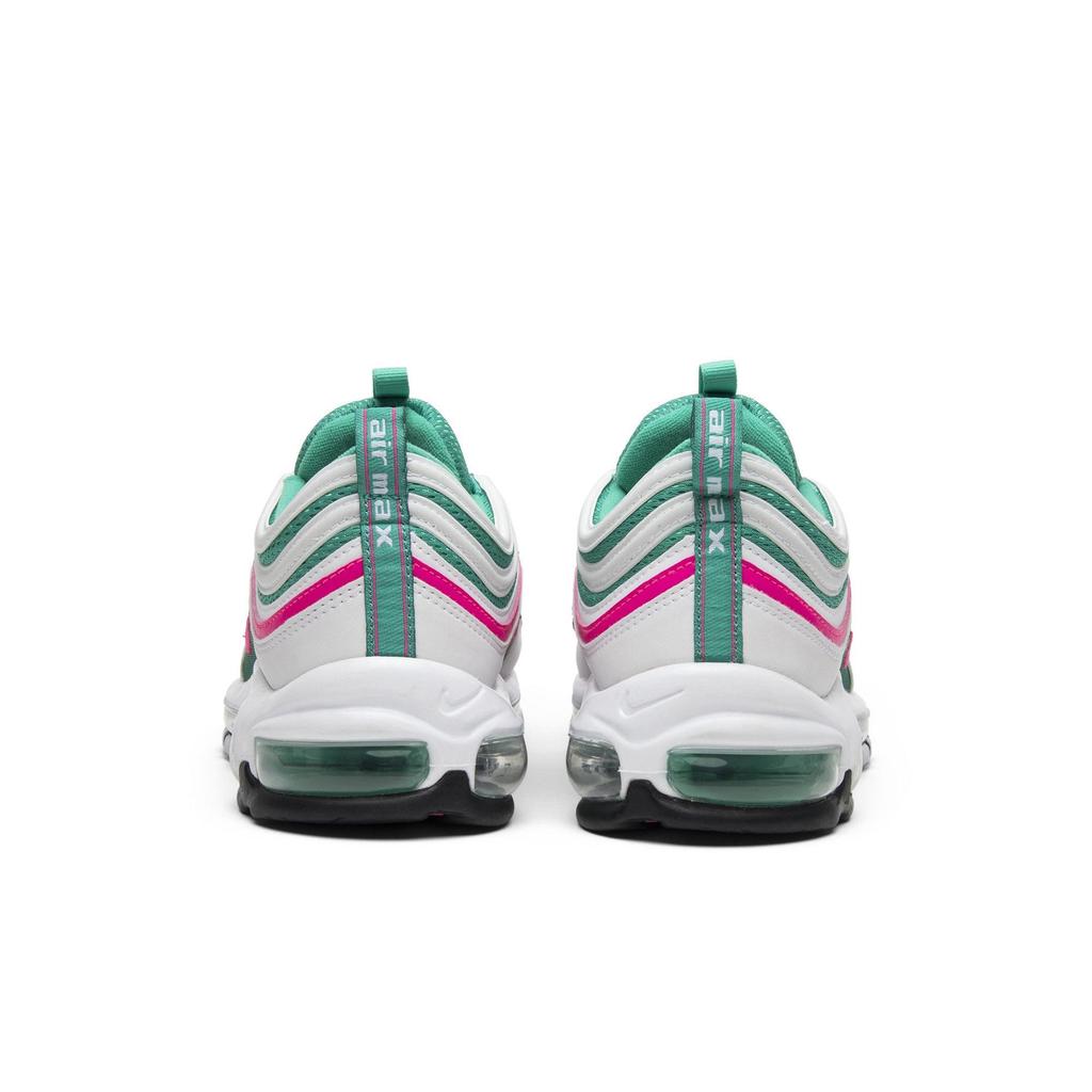 Nike Air Max 97 'South Beach' (Unisex) White / Pink Blast-Kinetic Green-Black Running Shoes 921826 102