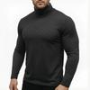 Men's ,color High,neck Stretch Base Layer Shirt Long,sleeved T,shirt Top