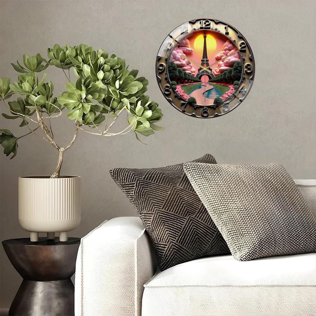 30cm Diameter Glass Wall Clock That Successfully Blends Usefulness with Beauty