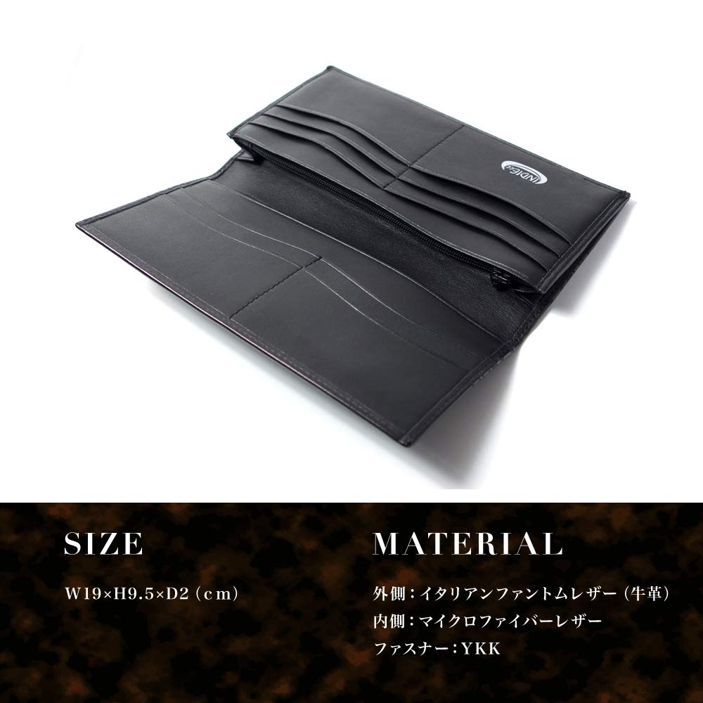 Indy Ortega Phantom Leather Bifold Wallet, Made in Italy, Genuine Leather with Thin Gusset, Men's, Wedding, Formal, Birthday Gift, Eye-catching