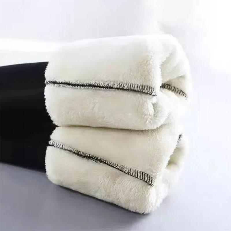 

Осень и зима плюс бархатные брюки женские универсальные черные верхние брюки с высокой талией леггинсы толстые эластичные брюки мм L