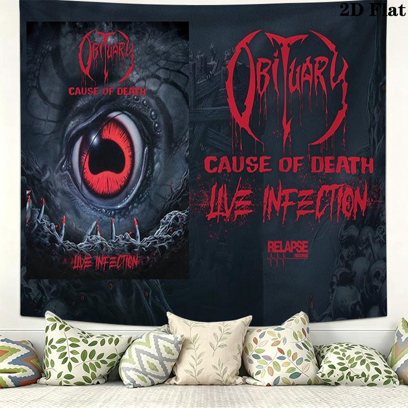 Obituary Pattern Home Decor Tapestry, Wall Hanging, Decorative RV Wall Cloth.MGT0918070