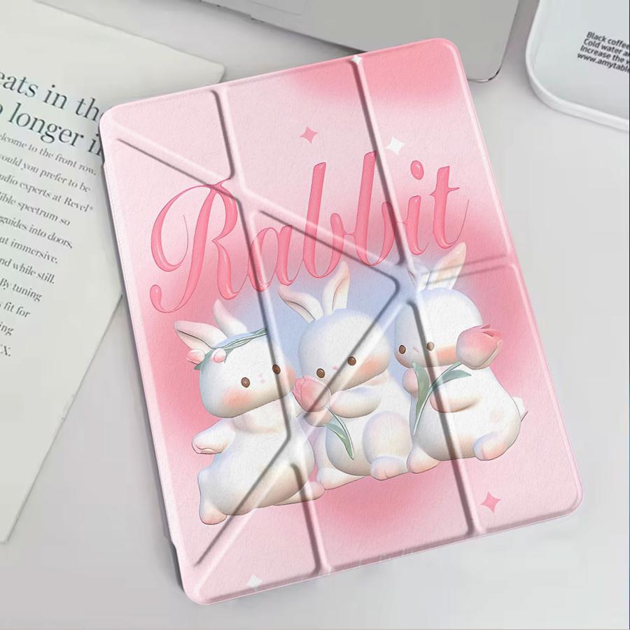 Three Little Rabbits Tablet Case For iPad Pro 11th 10th 9th 8th 7th 12.9inch Mini 6 7 Pro 2025 Air 4 5 M3 M2 1 2 M4 11inch