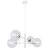 Vicenza Hanging Lamp White And Gold 4-Flat Clear Lamp E14