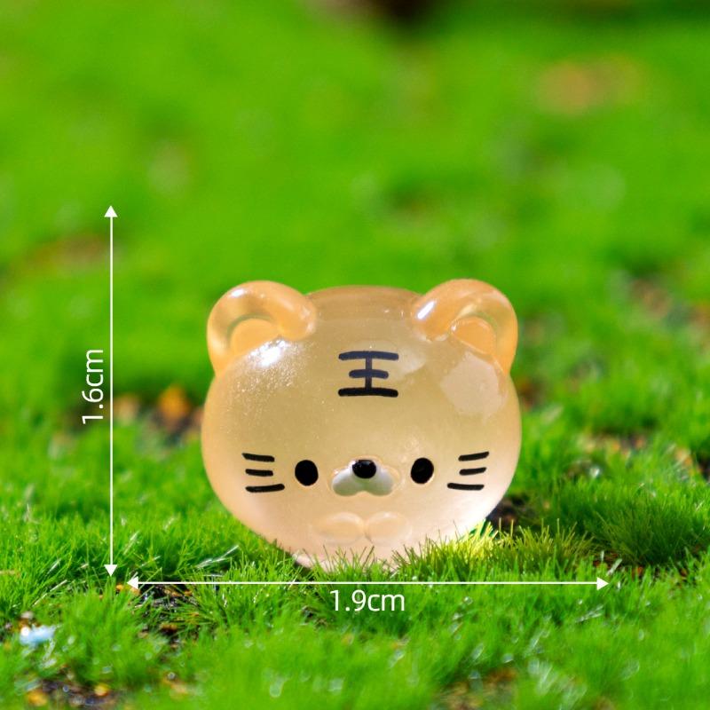 Micro-landscape Luminous Cute Little Animals Tuantuan Mengli Garden Landscaping Decoration Accessories Mini Ornaments