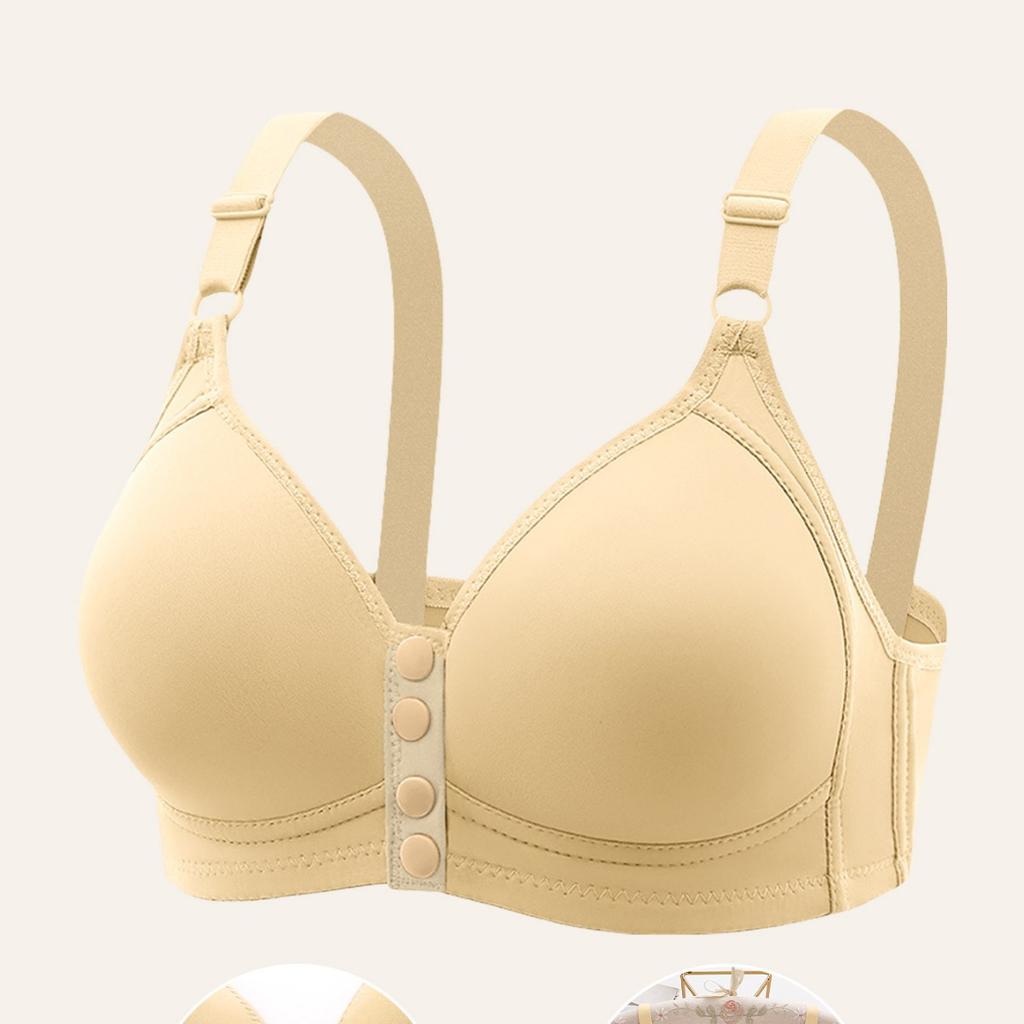 Women Front Clasp Wire Free Back Beautifying Tank Style Thin Plus Size Bra