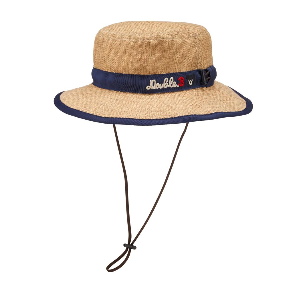 [Miki House] Miki House Double B Hat, Straw Hat, UV Protection, Sunshade Cover Included, Sunshade Hat, Boys, Girls, Baby, Kids, Children's Clothing,