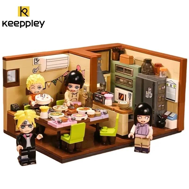 Keeppley Naruto Anime Surrounding Building Blocks Himawari Uzumaki's Birthday Assembly Model Children's Toy Birthday Gift