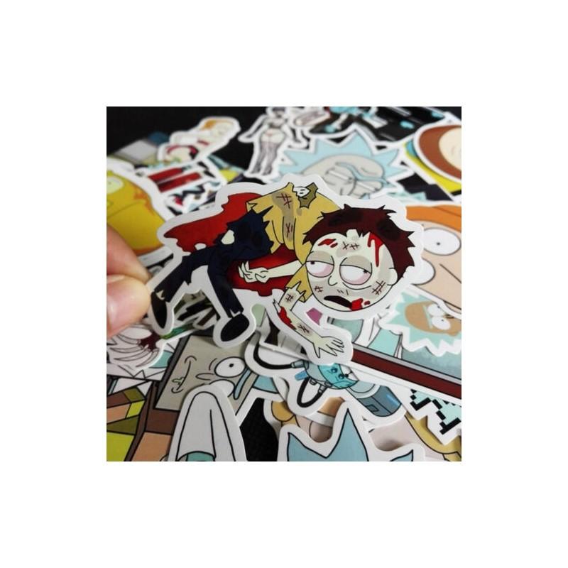 Premium 35pcs Rick And Morty Car Sticker Decal Style Character Decoration Paper Hot