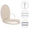 VidaXL Siège de toilette à fermeture en douceur Abricot Ovale