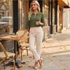 Cardigan da Donna a Manica Lunga con Collo a Revers, Top Versatile Colorato Slim Fit per l'Uso Quotidiano