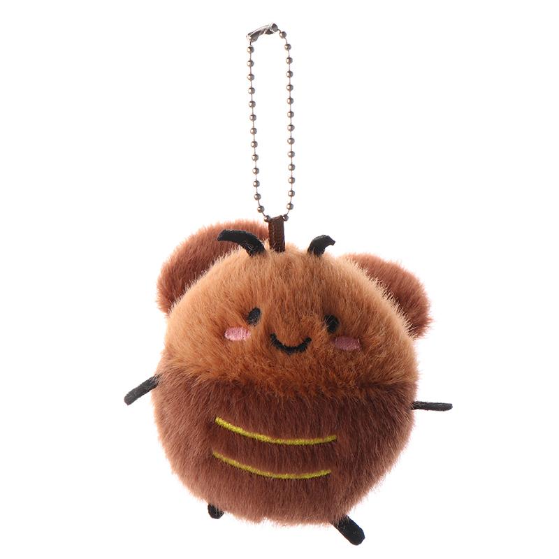 Cartoon Cockroach Plush Keychain Stuffed Animal Doll Keyring Lovely Backpack Pendant Car Key Holder Decoration Couple Gifts