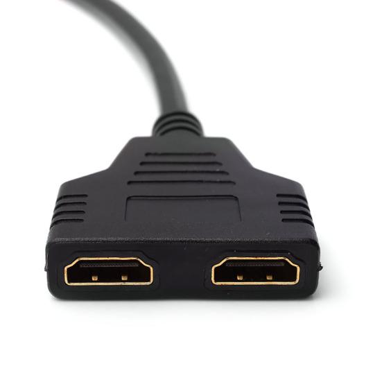 DOONJIEY 1 In 2 Out HDMI-compatible Splitter Male To Female Adapter Video Cable for PC