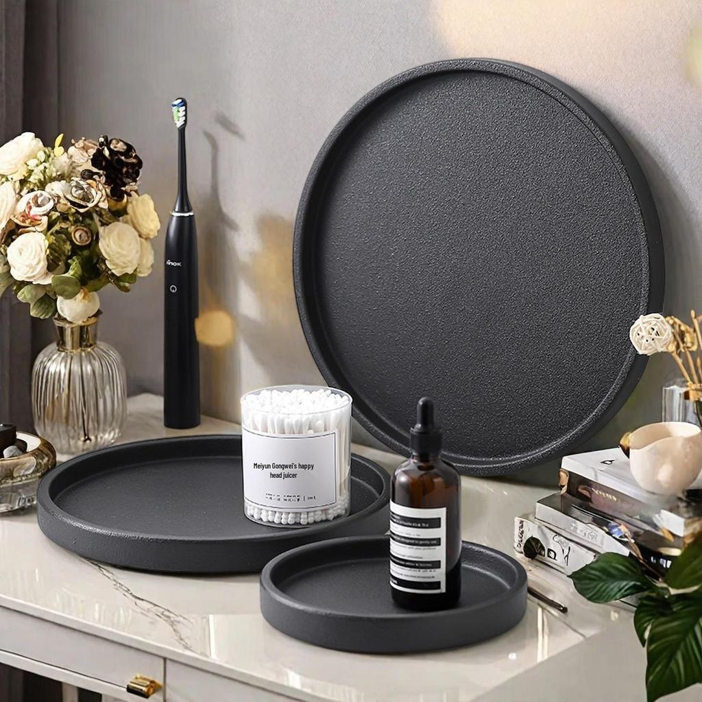 Nordic Ceramic Towel & Washbasin Storage Tray for Bathroom & Hotel Decor