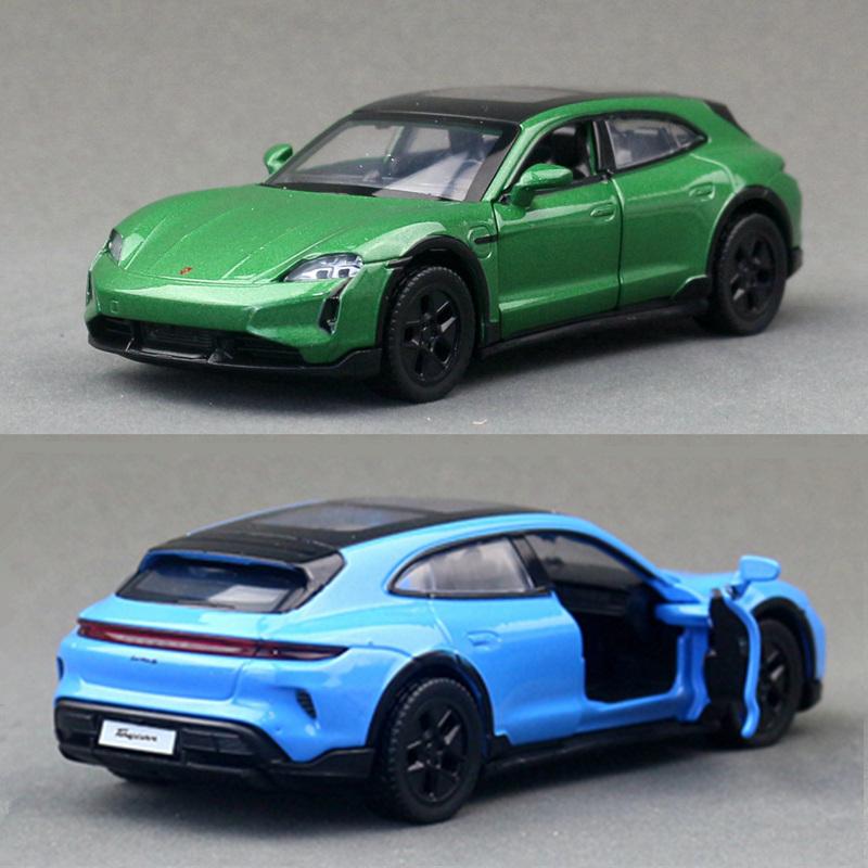 1/36 Porsche Taycan Turbo S Cross Turismo Alloy Sports Car Model Diecast Metal Race Car Vehicles Model Sound Light Kids Toy Gift