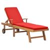 Day and Night - Day and Night Lounger with Solid Red Teak Wood Cushion