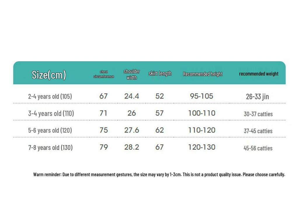 Girls' Pure Cotton Puff Sleeve Princess Dress