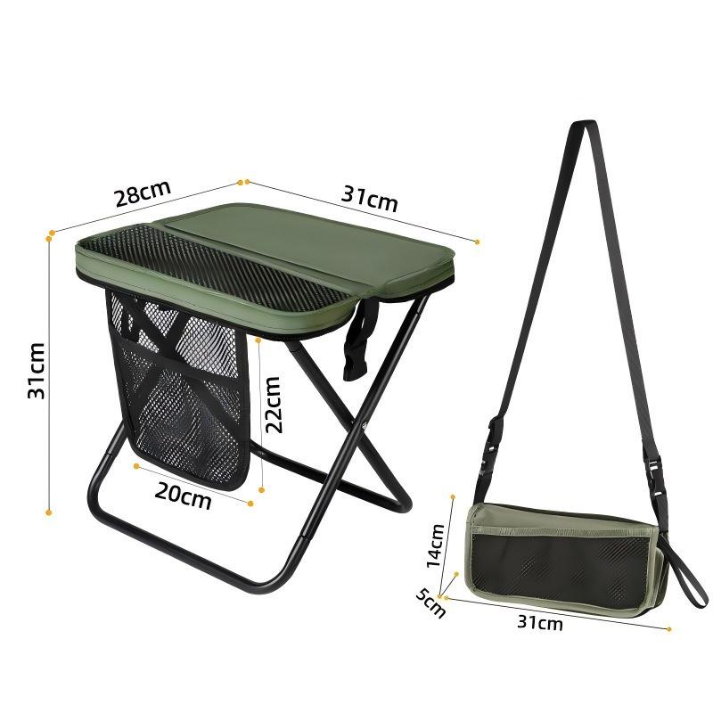 Faltbarer Rucksackhocker Tragbarer Klapphocker mit Handtasche Geeignet für Picknick Wandern Camping Angeln Haushalt Eltern-Kind-Aktivitäten